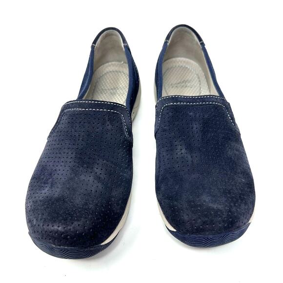 Dansko Size 7 Loafer Black Suede Slip On Comfort Sole Walking Everyday Casual - Picture 2 of 7